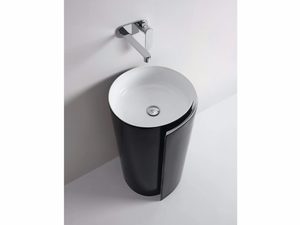 MONOROLL - Single round ceramic washbasin _ Ceramica Flaminia